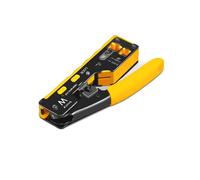 Ewent Crimping Plier, Crimping Tool, Multifunctional Wire Stripper for CAT.5e / CAT.6 / CAT.6A / CAT.7 & RJ11/12 LAN Cables, Yellow Crimping Pliers