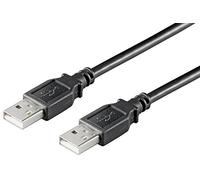 ewent EC1025 USB 2.0 Type A/Male to A/Male Cable, Double Jacket, 28 AWG, Copper, Black 3.00 m Black