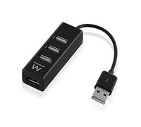 ewent 4 Port USB 2.0 Hub - Black, EW1123