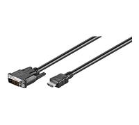 Ewent High Speed HDMI to DVI Cable Adapter, Full-HD 1080p, 2 Meters, Black