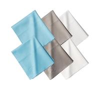 ewent Microfibre Cleaning Cloths, for Cleaning all LCD/LED Screens, Tablets, Glasses, Lenses, Cameras, Mobile Phones - Microfibre Screen Cloth 6 pcs 15x18cm White/Grey/Blue