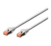 Ewent Network Patch Cable Cat 6 S/FTP, DOUBLE SHIELDED, 2 RJ45 Connectors, 0.5 M, Grey