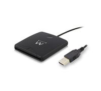 Ewent Smart Card Reader - Card and ID card reader - USB port - PC/SC and WHQL compatible, black