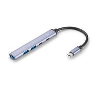 Ewent USB C 3.0 Hub, 5-Port Adapter 1x PD100W, 1x USB-C, 3x USB-A, Aluminum Type C Hub, Multicharge-Port Dock for MacBook Pro/Air, Dell XPS, Lenovo, HP Laptops,iPad, iPhone, Samsung and more