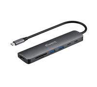 Ewent USB-C Hub 7 in 1 with HDMI 4K 60Hz, USB 3.2 Gen1, 100W PD Fast Charging, 2x USB-A, USB-C Data Port, SD/TF Card Reader, Multiport Docking Station for Laptop, MacBook, Tablet & Smartphone