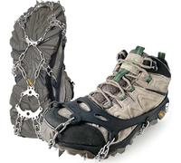 EWENYS Crampons Ice Cleats Traction Snow Grips for Hiking Boots Shoes, Ice Grippers with 19 Anti-Slip Stainless Steel Spikes, for Winter Outdoor Trekking,Fishing,Hunting and Hiking