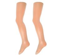 EWERS 2-pack baby & children's fine tights, glossy, double pack of fine tights for girls, shiny microfibre, MADE IN ITALY, colour pearl, size EU 170-176