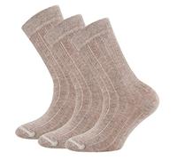 EWERS Retro Chic Socks Pack of 3 Rib for Children - Classic Ribbed Structure, Trendy Colours and Perfect Fit - Made in Germany, beige, 12.5-2