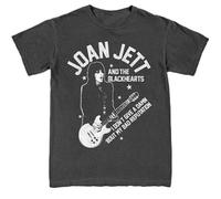 ewewerdrERA Joan Jett Shirt Joan Jett Black Cotton Unisex Short Sleeve T-Shirt Grey M