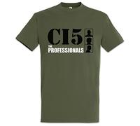 ewewerdrERA The Professionals T-Shirt - Jackson CI5 Gordon UK Intelligence TV Series T-Shirt Green M