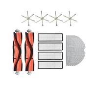 ewgrkba 15Pcs Accessories Compatible With Xiaomi Mijia 2C Vacuum Cleaner Main Side Brush HEPA Filter Mop Cloth Cleaning Replacement Parts