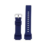 ewgrkba 18mm 20mm Rubber Watch Band Compatible With Casio MCW-200H/AE1500WH WatchStrap Convex Joint Sport Accessories(Blue-silver,AE1500WH-18mm)
