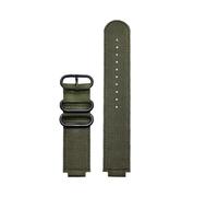 ewgrkba 18mm Flange Nylon Cowhide Watch Strap Compatible With Casio DW-H5600 Black Armygreen Blue And Silver/Black Button Watchband(N-armygreen-black)