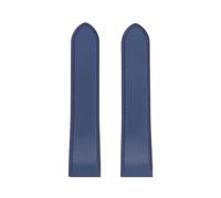 ewgrkba 23mm 25m Compatible With Cartier Santos100 Santos Silicone Rubber Watch Strap Santos 100 Metal Buckle Watchband Men Black Blue Soft Bracelet(Blue-No buckle,23mm)