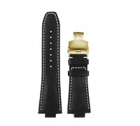 ewgrkba 29x13 Genuine Leather Watch Strap Compatible With Michael Kors Bracelet Mk 8184 8729 9020 MK8152 MK9020 9026 8296 8445 Men Cowhide WatchBand(B black GK Folding)