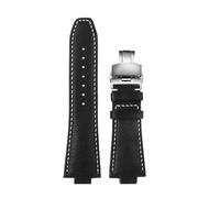 ewgrkba 29x13 Genuine Leather Watch Strap Compatible With Michael Kors Bracelet Mk 8184 8729 9020 MK8152 MK9020 9026 8296 8445 Men Cowhide WatchBand(B black SK Folding)