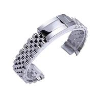 ewgrkba 904L Jubilee Watchband Compatible With Rolex Sub GMT Yacht Daytona Men's Strap Luxury Watch Chain Mod Parts Replacement Accessories 20mm(Bright silver-5,21mm)