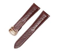 ewgrkba Alligator Leather Strap Compatible With Cartier Solo Tank London Genuine Leather Black Brown Watch Band Compatible With Men And Women 16 18 20 22 24mm(Brown-rosegold,25mm)