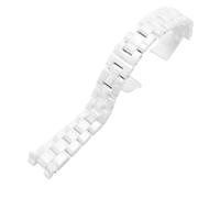 ewgrkba Ceramics Watch Band Compatible With J12 Wristband Women's And Men's Strap Fashion Bracelet Black White Watchband 16mm 19mm(White,For men 19mm)