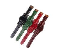 ewgrkba Compatible With Any 18mm 20mm 21mm 22m With Mat Genuine Leather Watch Strap Men Cowhide Watchband Wristwatch Band Bracelet Accessories(A yellow black,20mm)