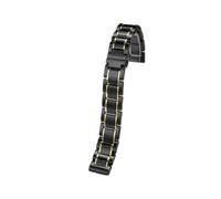 ewgrkba Compatible With Lily 2 Smart Watch Strap Ceramic Watch Strap Fashion Sporty Lily 2 Generation Ceramic Watchband 14m(4110 black gold)