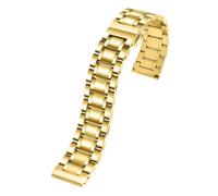ewgrkba Compatible With Tissot Rossini Longines Curved End Stainless Steel Bracelet 14 16 17 18 19mm 20mm 21mm 22mm 23mm 24mm Steel Band Watch Strap(Gold,23mm)