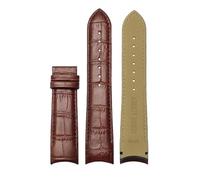 ewgrkba Curved End Genuine Leather Watchband 22mm 23mm 24mm Compatible With Tissot Couturier T035 Watch Band Steel Buckle Strap Wrist Bracelet Brown(Brown NO Buckle,23mm)