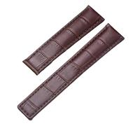 ewgrkba Genuine Leather Strap Compatible With Tag Heuer Watch Carrera Monaco Watch Belt Black Brown Bracelet Wristwatch Watchband(Brown-Without buckle,22mm)