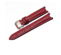 ewgrkba Genuine Leather Watch Strap Compatible With Vivienne Westwood Women Women Soft Comfortable Concave Interface Watchband18mm Wristband(Dark Red-Rose-K1)