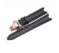 ewgrkba Genuine Leather Watch Strap Compatible With Vivienne Westwood Women Women Soft Comfortable Concave Interface Watchband18mm Wristband(Black-Rose-B1)