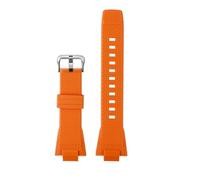 ewgrkba GST-B400 Silicone Watchband Compatible With Casio G-SHOCK Steel Heart GST-B400 Series Men Replacement Band Bracelet Accessories Resin Strap(Orange silver pin)