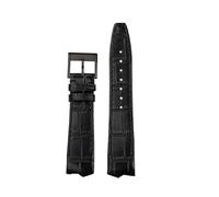 ewgrkba Leather Watchstrap Compatible With Hamilton VENTURA H24525331 H24585331 24551331 H24595331 Cowhide Watchband Men's Watch Accessories 21mm(Black-black)