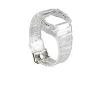 ewgrkba Men Resin Strap Case Compatible With Casio G-shock DW-5600/5000/5025 GW-B5600 G-5600E GW-M5610/M5600 Silicone Watchband Transparent Bracelet(Jelly transparent,5610mm)