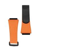 ewgrkba Nylon Canvas Stitched Leather Men's Watch Strap 25mm Compatible With Richard Miller Watch Strap Accessories Bracelet(Orange)