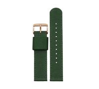 ewgrkba Nylon Canvas Strap Compatible With Casio 3744 MTP Strap MTP-M305 1183 V006 V001 Square Moon Bracelet Mtp M035 Watch Band 20mm Black Blue(Green rose gold)
