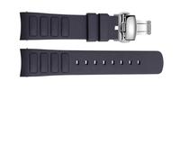 ewgrkba Original Curved Men Rubber Watch Strap Compatible With Mido Multifort TV M049.526 Sport WatchBand Quick Release Green Blue Silicone Band(A-Black-silver)