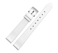 ewgrkba Pink Red White Blue Compatible With Casio Fossil Tissot Armani Watch Strap 10mm 12mm 14mm 16mm 18mm Women Genuine Leather WatchBand Bracelet(B White steel,20mm)