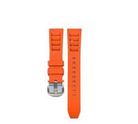 ewgrkba Quick Release Soft Men Compatible With Breitling Avenger Fluoro Rubber Watchband Super Ocean Silicone Watch Strap 20mm 22mm Pin Clasp(A Red silver,22mm)