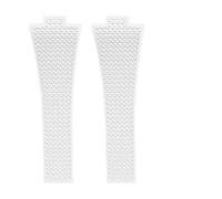 ewgrkba Quick Release Watch Band Compatible With Tissot PRX Series 11mm 12mm T137.407/T137.410 Super Player Fluororubber FKM Watch Strap Bracelet(White NoBuckle,12mm)