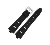 ewgrkba Rubber Watch Band Suitable Compatible With Convex Black Silicone Watch Chain Men's And Women's 22mm 24mm(22mm)