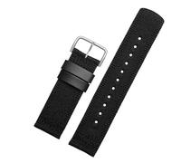 ewgrkba Rubber Watchband Compatible With Casio PRG-650 PRW-6600 PRG600 PROTREK Mountaineering Series Watches Bracelet Black Blue 24mm(Nylon black silver)