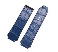 ewgrkba Watch Band Compatible With BIG BANG Genuine Leather 25mm*19mm Men Watch Strap Chain Watch Rubber Chain(Blue no buckle)