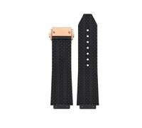 ewgrkba Watch Strap Compatible With HUBLOT BIG BANG Silicone Men's Watch Band Wristband Accessories Rubber Watch chain 26 * 19mm(Black rose gold)
