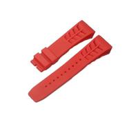 ewgrkba Watch Strap Compatible With Richard Mille Rm011 Strap Men's Sweat-Proof Wear Comfortable Silicone Rubber Watchband 25mm-20mm(Red no buckle)