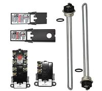 EWH-02 Electric Water Heater Tune-Up Kit, Water Heater Parts - Two 4500W 240V Heater Elements, Universal Upper Water Heater Thermostat, Lower Thermostat and Protective Covers. Fits Most Brands