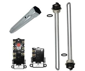 EWH-03 Electric Water Heater Tune-Up Kit with Element Wrench, Includes Upper & Lower Heater Thermostat, 2x Heater Elements - 4500W 240V (3500W@208V), 1 x Element Wrench, Water Heater Replacement Parts