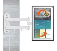 EWIGE Universal TV monitor Wall Mount for Show 15, adjustable Mount Swivelling and tilting for 13-30 inch 100x100, 75x75mm metal TV mount (white)