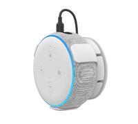 EWIGE Wall Mount for Dot 3rd Gen & Google Nest mini/Home Mini，Wall Holder with Cable Management Screw Mounting(White,2 Pcs)