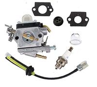 Ewillownm Compatible with Carburetor & Fuel Line Kit for 545008097 Husqvarna 129C 129L 129R 129LDX 129RJ