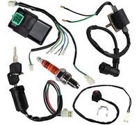 Ewillownm Compatible with Wire Harness Wiring Loom CDI Ignition Coil Kit for 125CC 110CC 90CC 70CC 50CC Kick Start Dirt Pit Bike ATV Quad Bike Go Kart